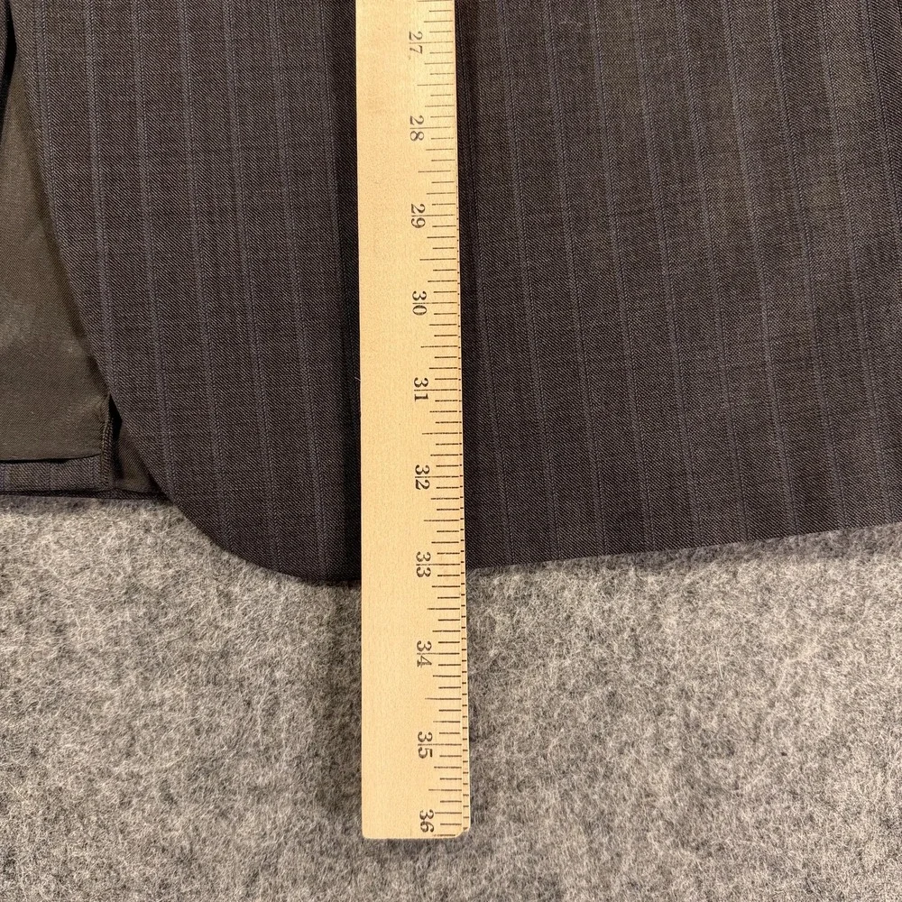 Hickey Freeman Blazer Mens 42 L Gray Pinstripe Tasmanian Super 150‎ Loro Piana